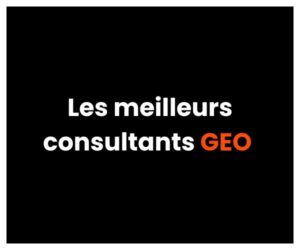 meilleurs consultants GEO